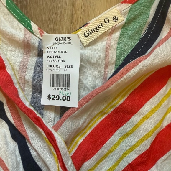 Ginger G Multicolor Striped Kids Romper - Picture 2 of 2